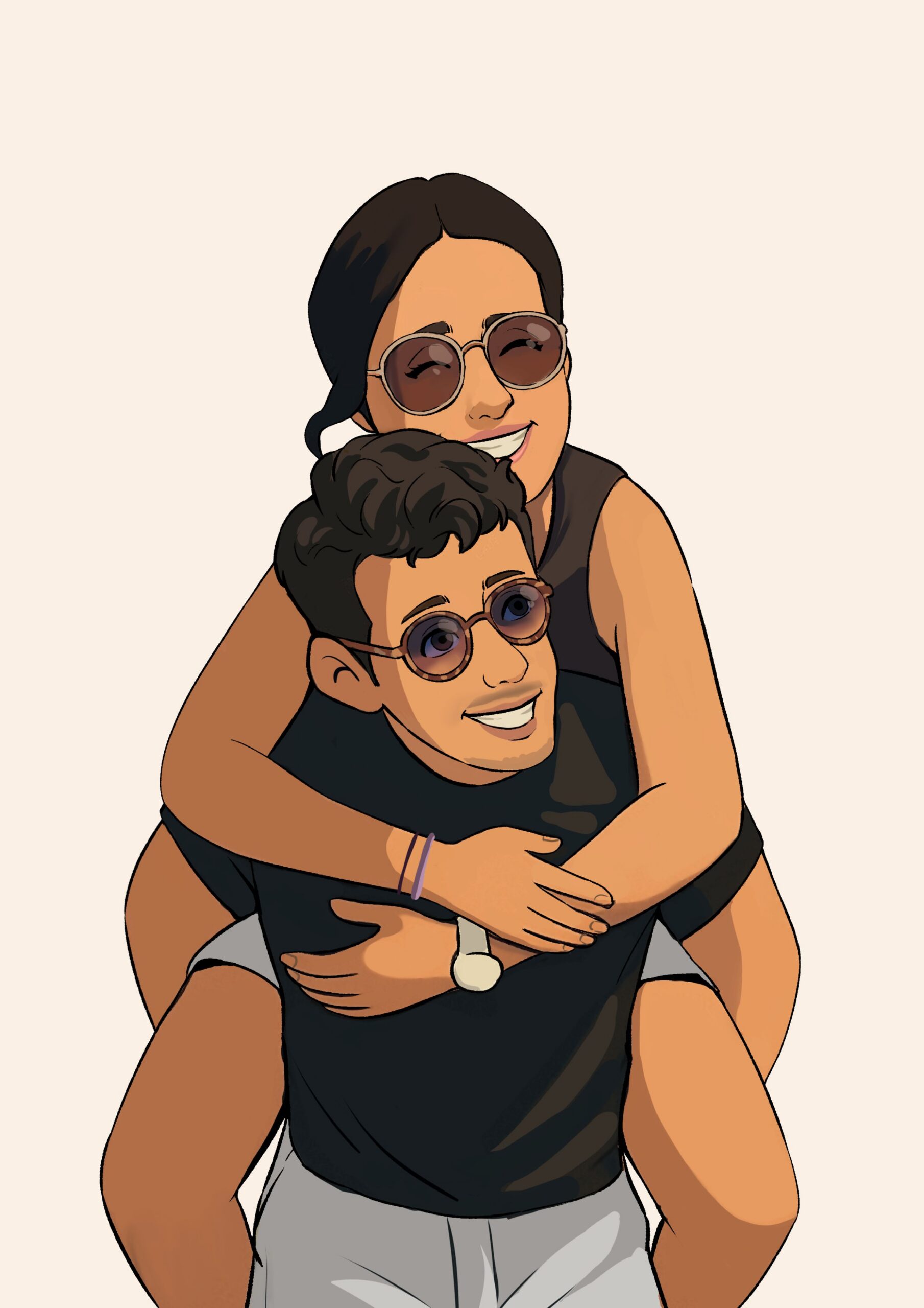 retrato estilo cartoon